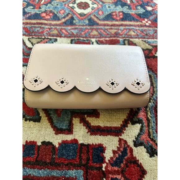 Kate Spade Gemma Crossbody Small Bag with Matching Wallet Pale Pink w/ Eyelets - Picture 2 of 13